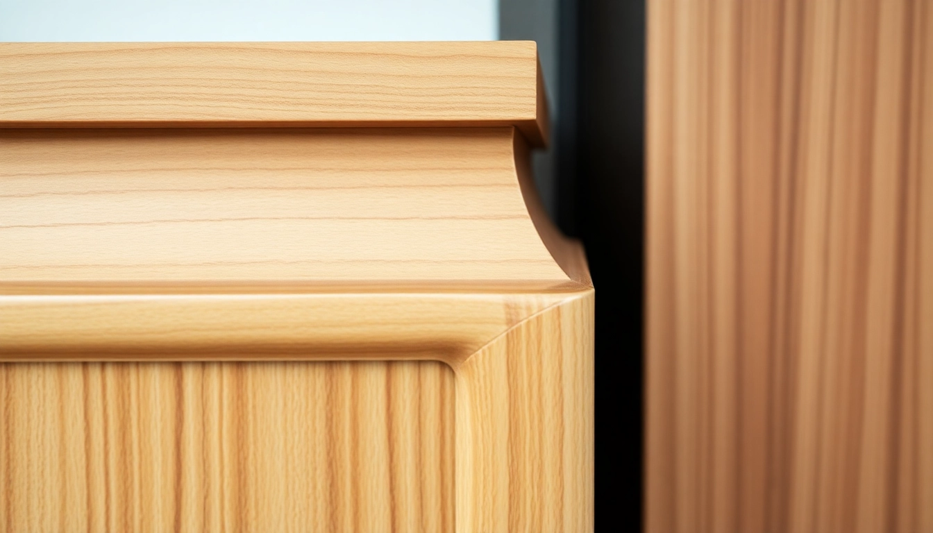 Showcase of expertly installed finish trim highlighting smooth joints and detailed woodwork, demonstrating quality craftsmanship for home enhancement.