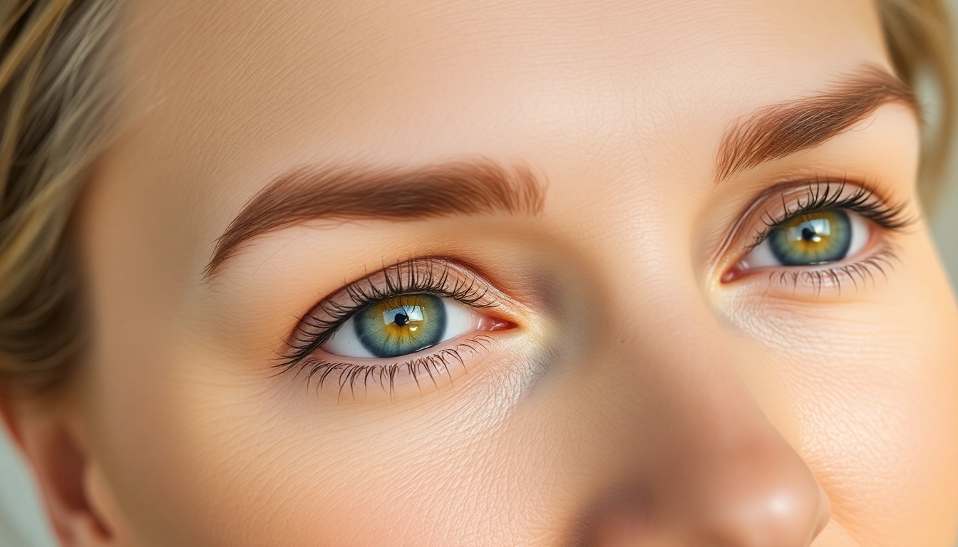 Oberlidstraffung Zürich: Expert eye lift procedure demonstrating natural, rejuvenated eyelids with a confident expression and professional clinical environment.