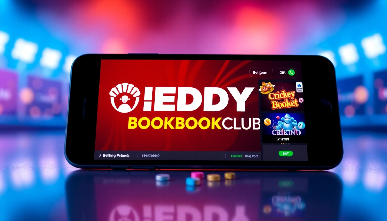 REDDYBOOKCLUB logo displayed on a sleek betting app interface, emphasizing trustworthiness and user engagement in the sports betting niche.