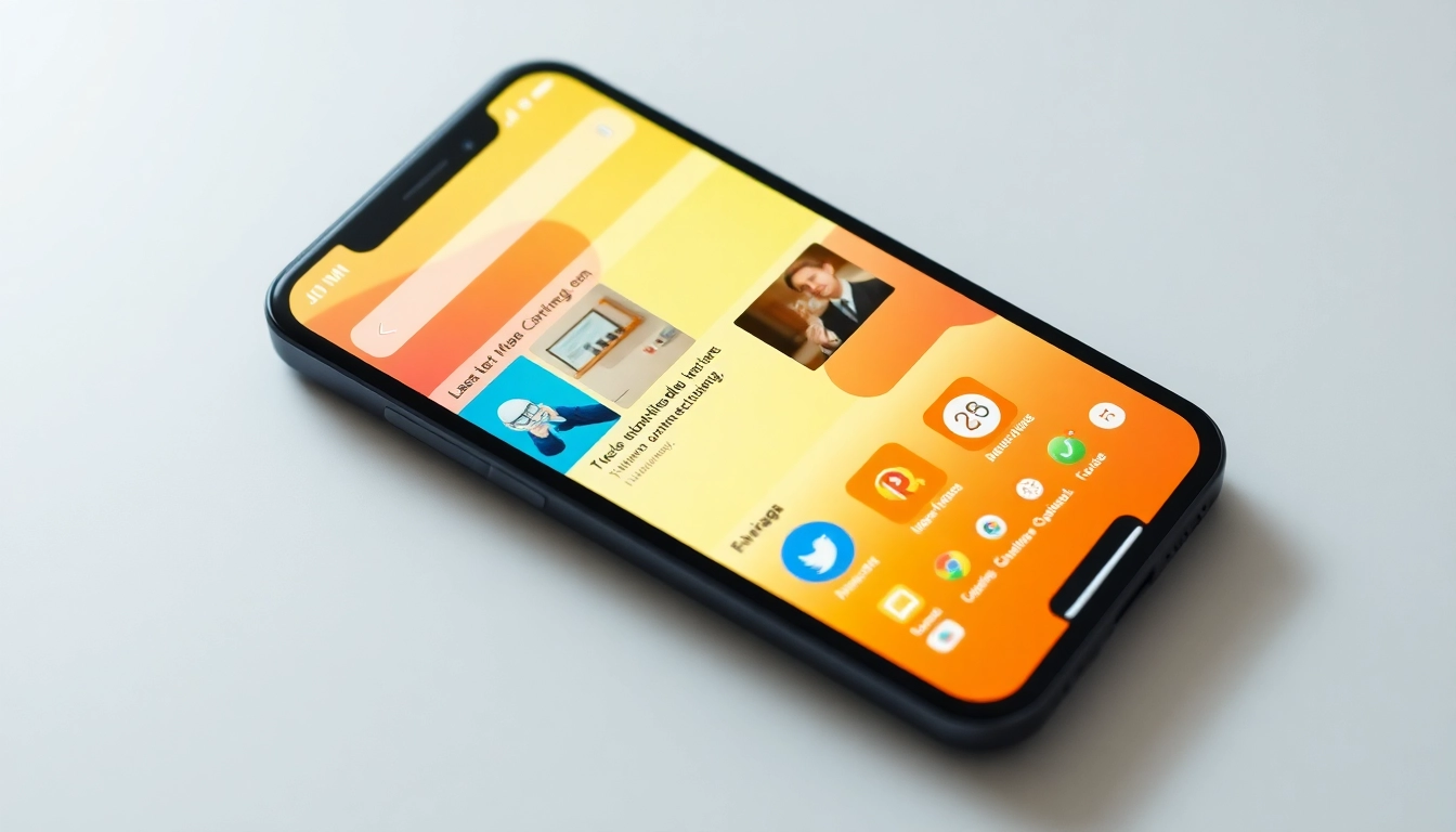 Stay updated with the latest app news through a sleek mobile interface showing trending updates