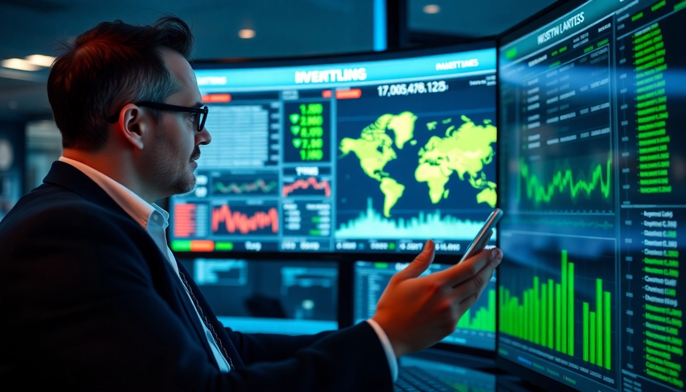 UK Investment News update showing stock market data and financial analysis with vibrant charts