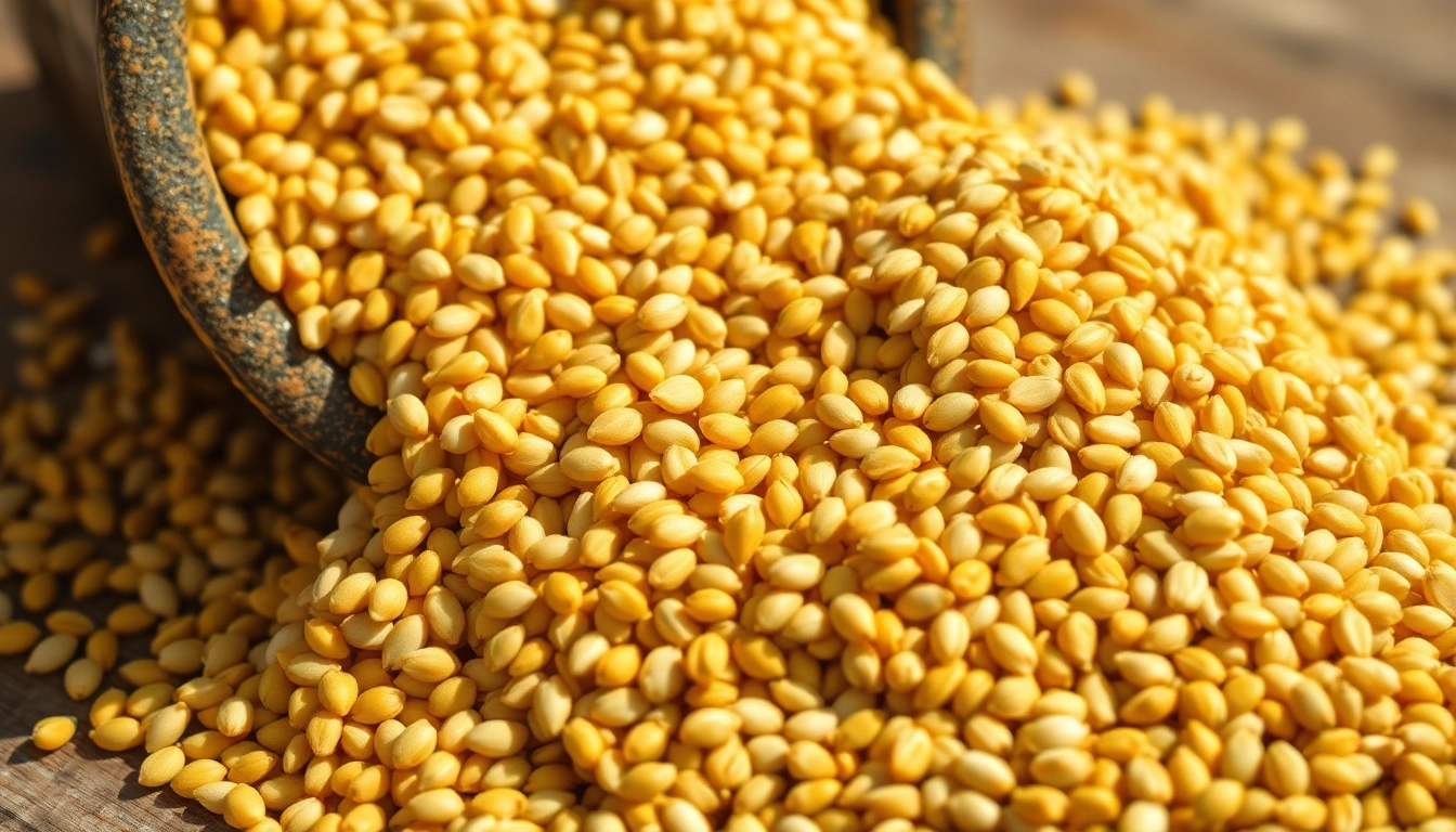 High-quality fenugreek seeds being poured into a bowl for culinary and health benefits