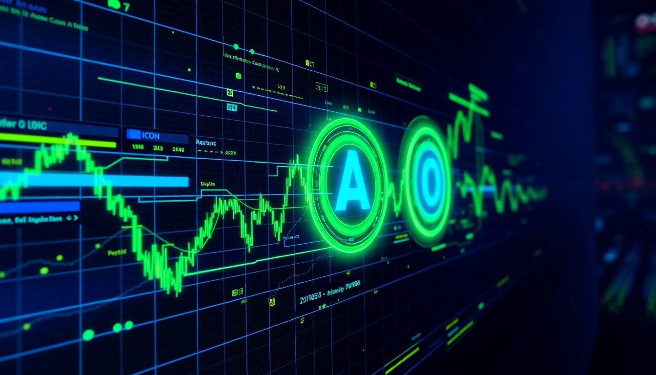 Aicoin digital market chart depicting real-time data analysis on a sleek screen for financial
